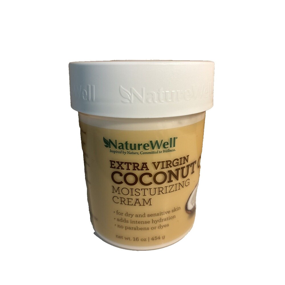 NatureWell Coconut Oil Extra-Virgin Moisturizing Cream Natural Oil, 16 Ounce Jar